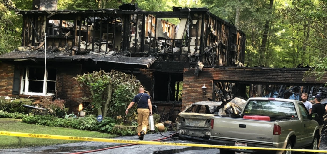 Image of their home burnt down